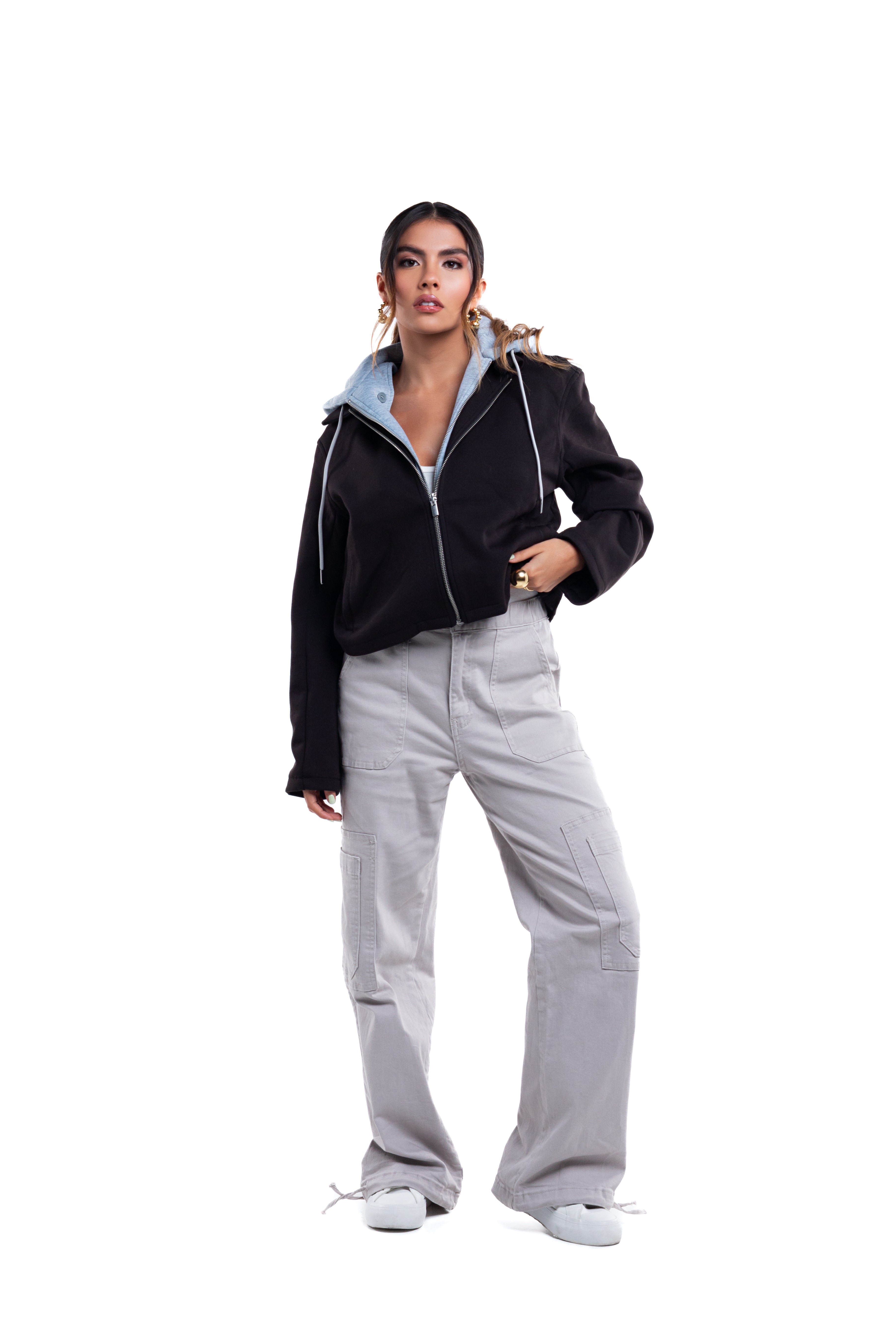 Pantalón cargo con resorte