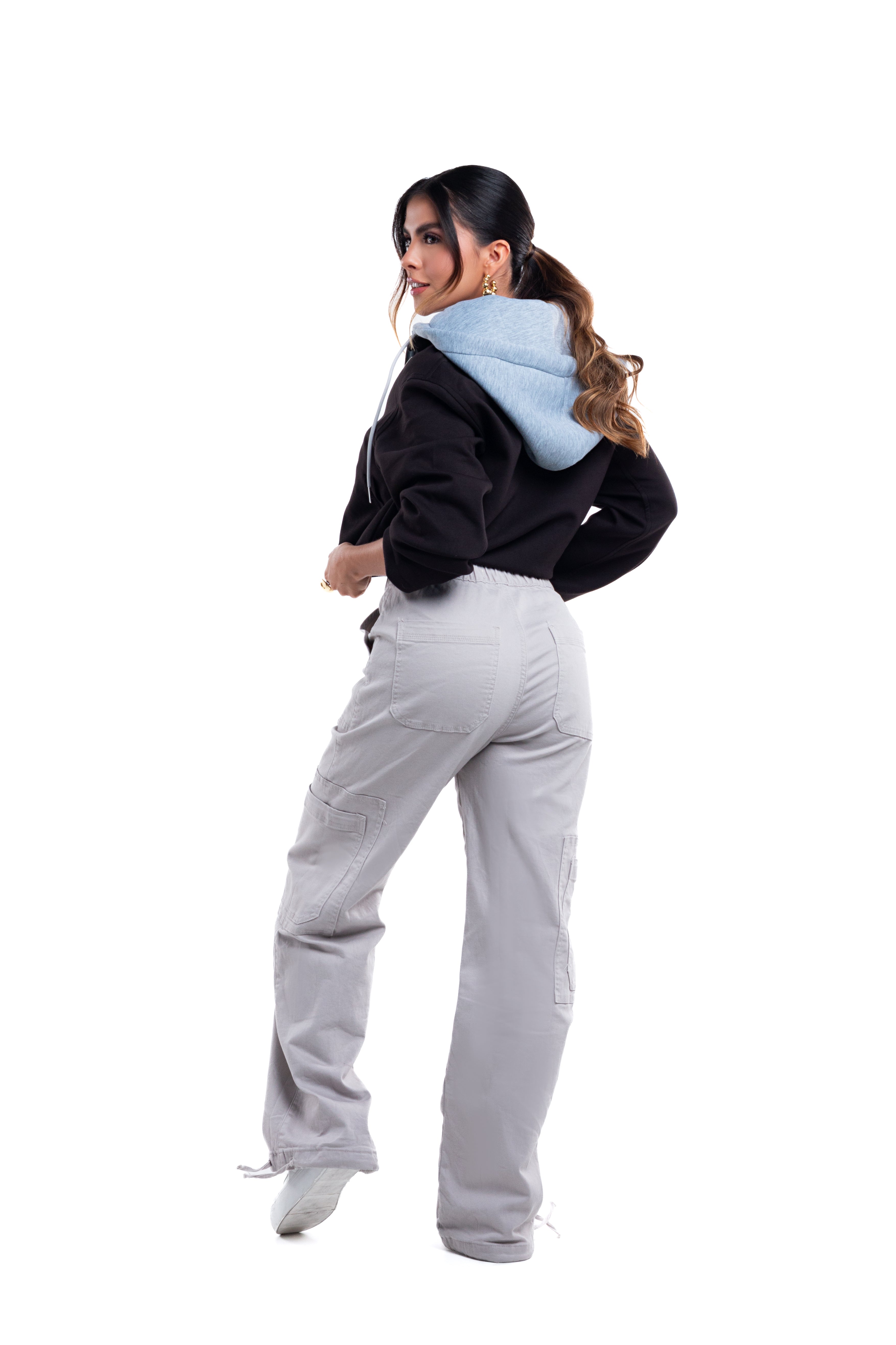 Pantalón cargo con resorte