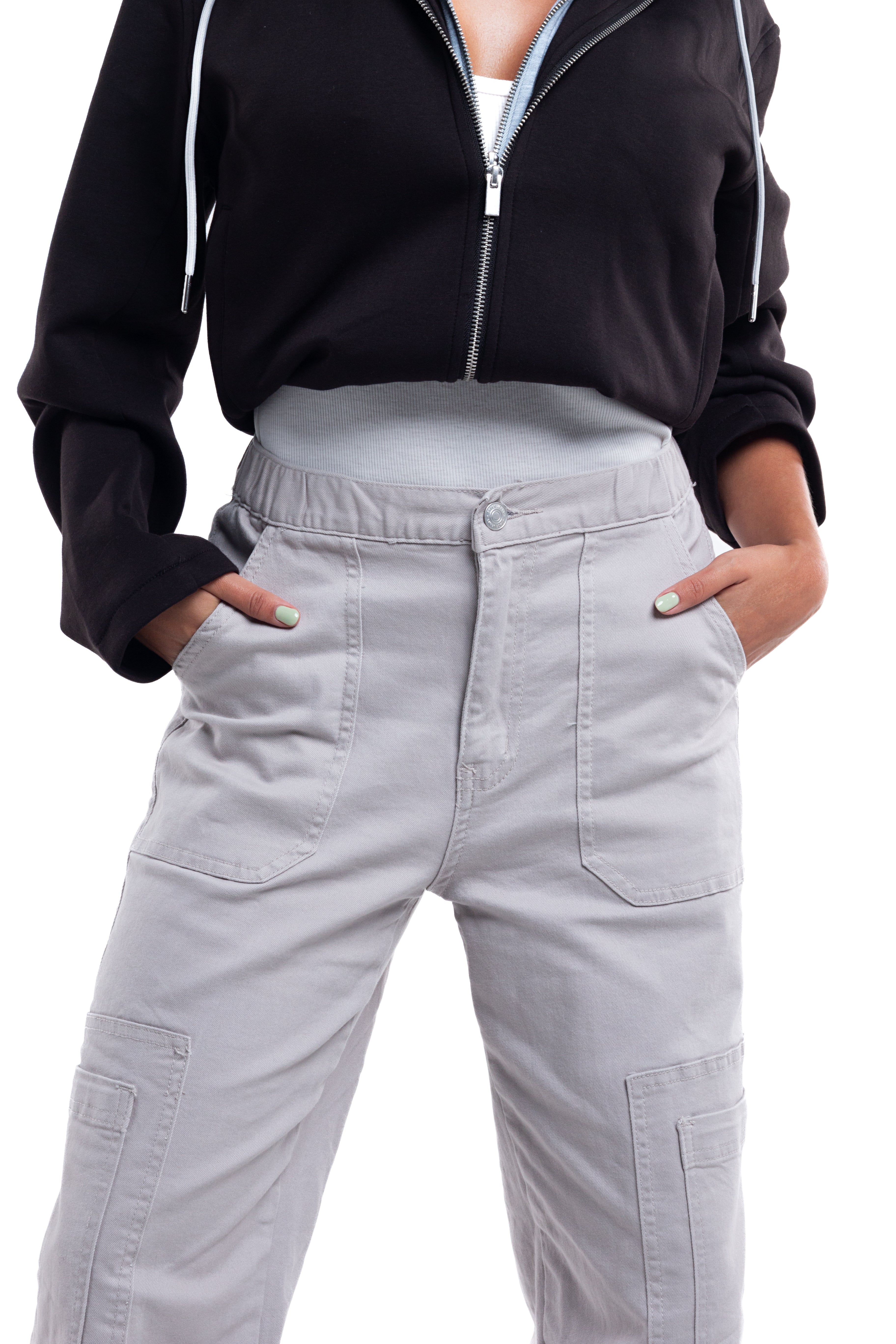 Pantalón cargo con resorte